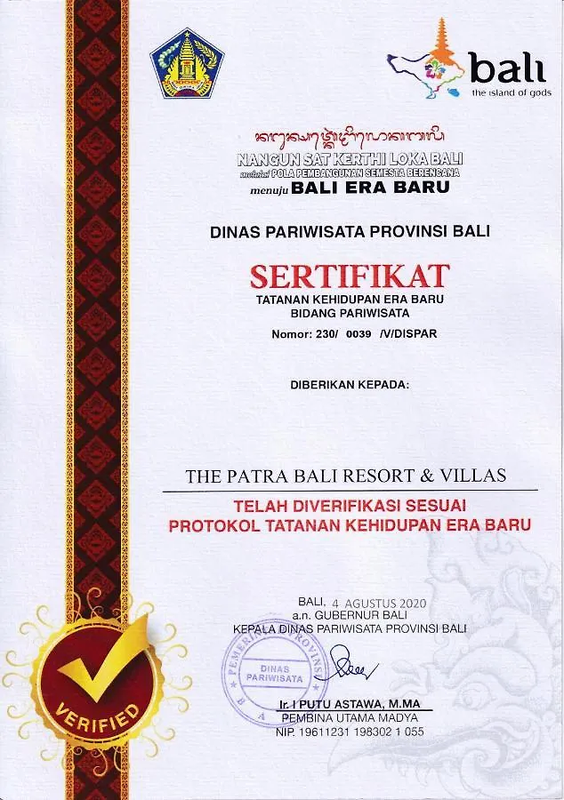 Villas At The Patra Bali Resort And Villas - Chse Certified Kuta  0*, Kuta (Bali) Indonesia